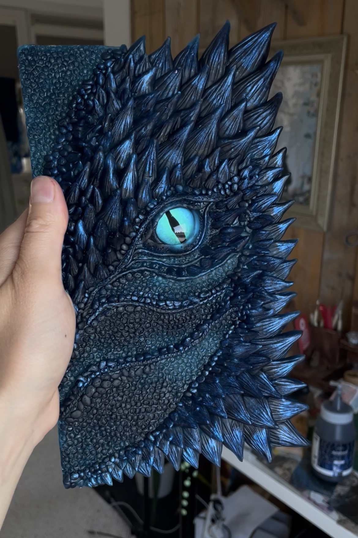 Handcrafted Dragon Eye 3D Art Piece