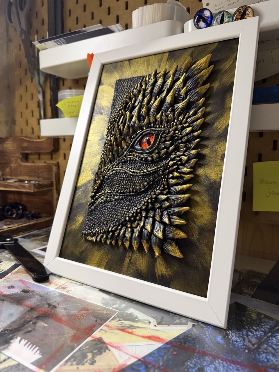 Handcrafted Dragon Eye 3D Art Piece