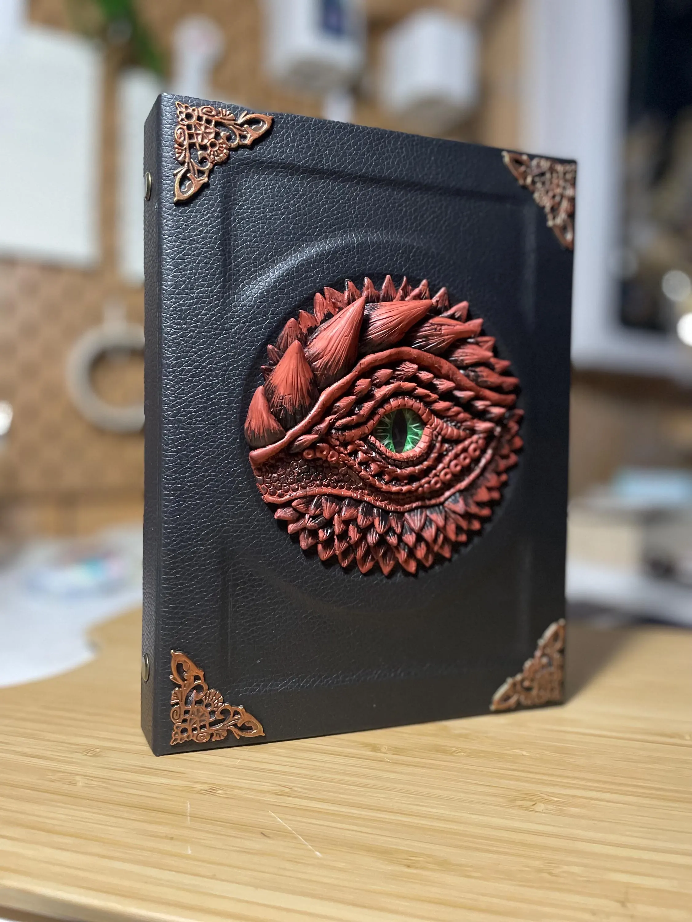 A5 Dragon Eye Journal with brass ring binder