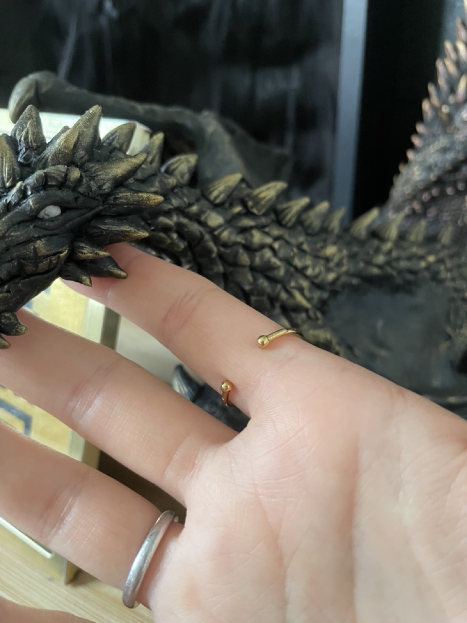 Small Dragon Eye Adjustable Ring