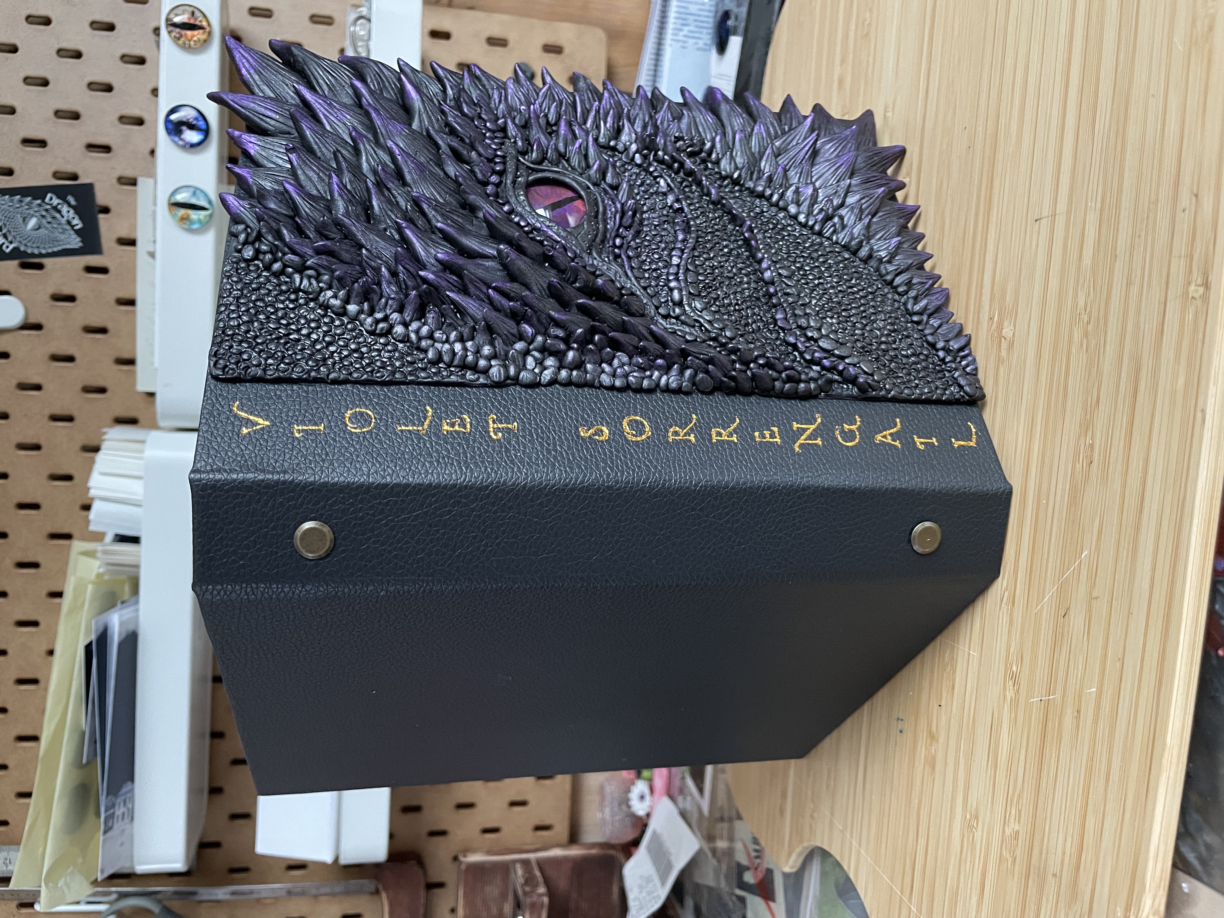 A5 Violet Sorrengail Black/Purple Dragon Journal with copper ring binder