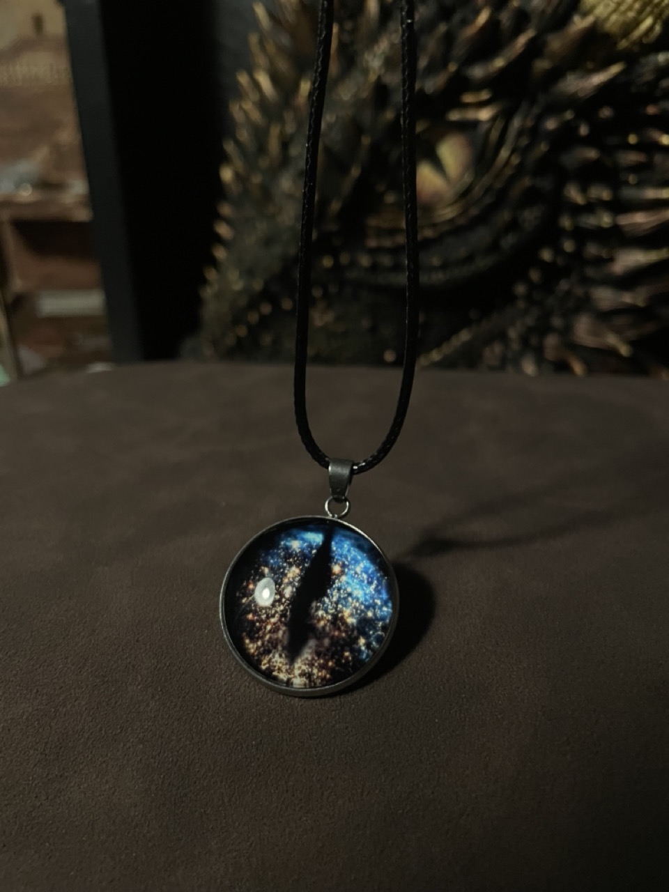 Large Dragon Eye Pendant Necklace