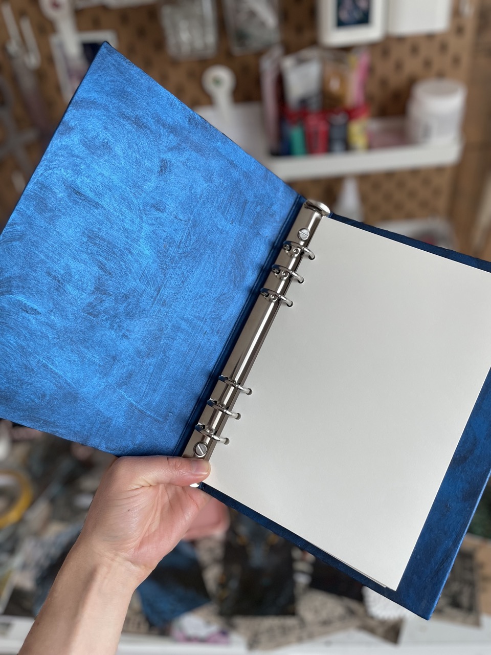 A5 White Dragon Journal with silver ring binder