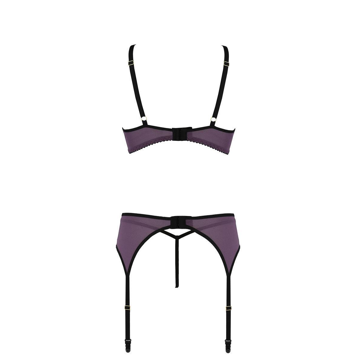 Marietta 3-piece set black-purple-3031