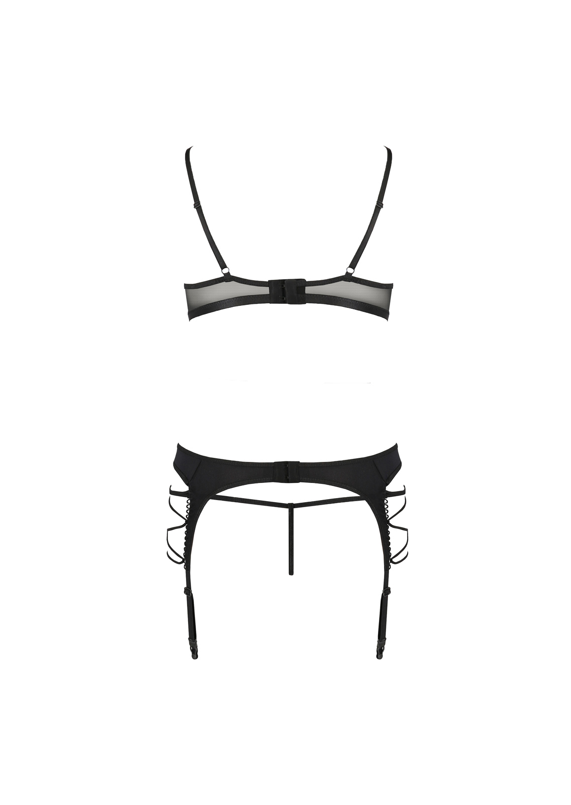 "Quella 3-Piece Lingerie Set in Black