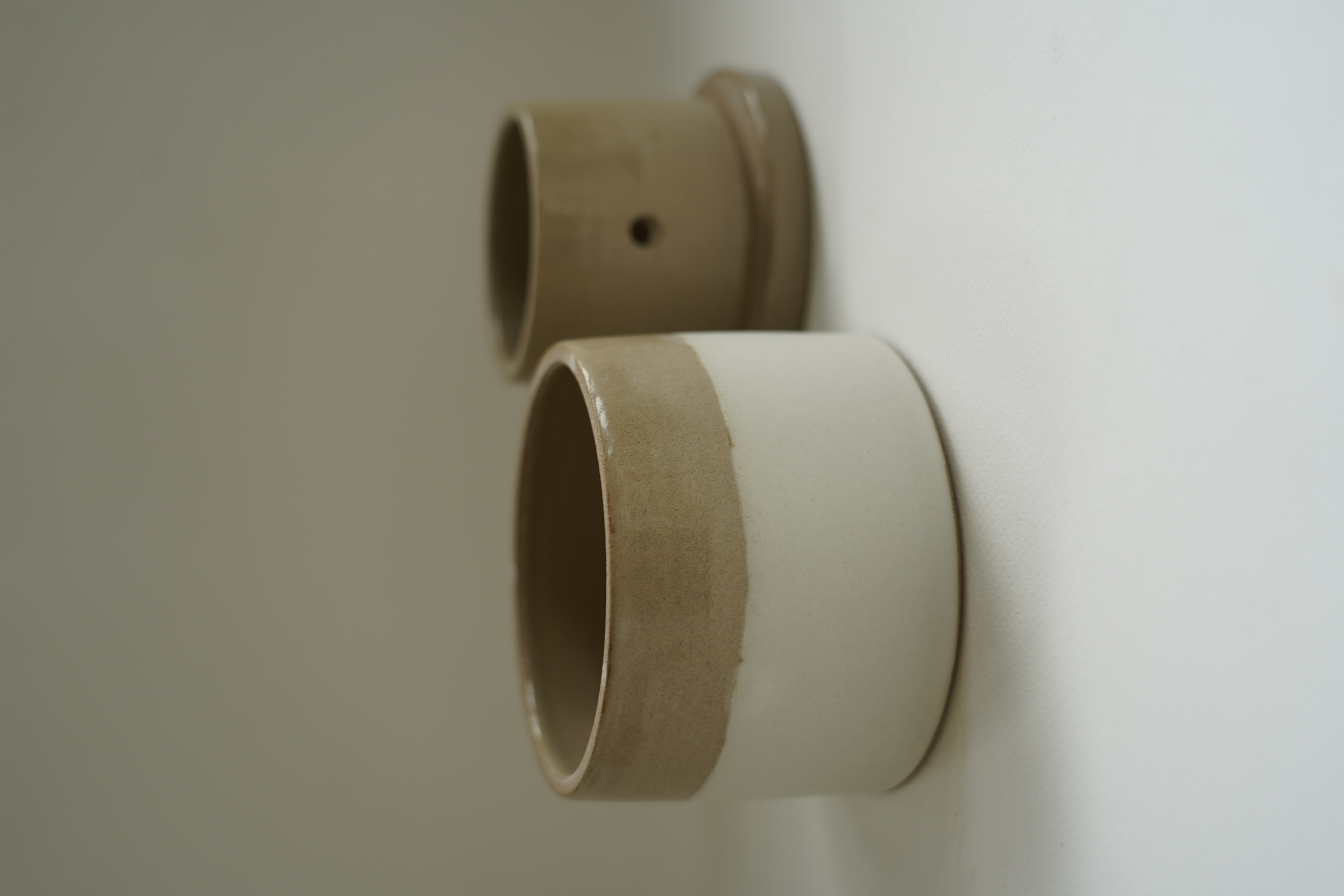 Beurrier à eau Beige et Blanc
