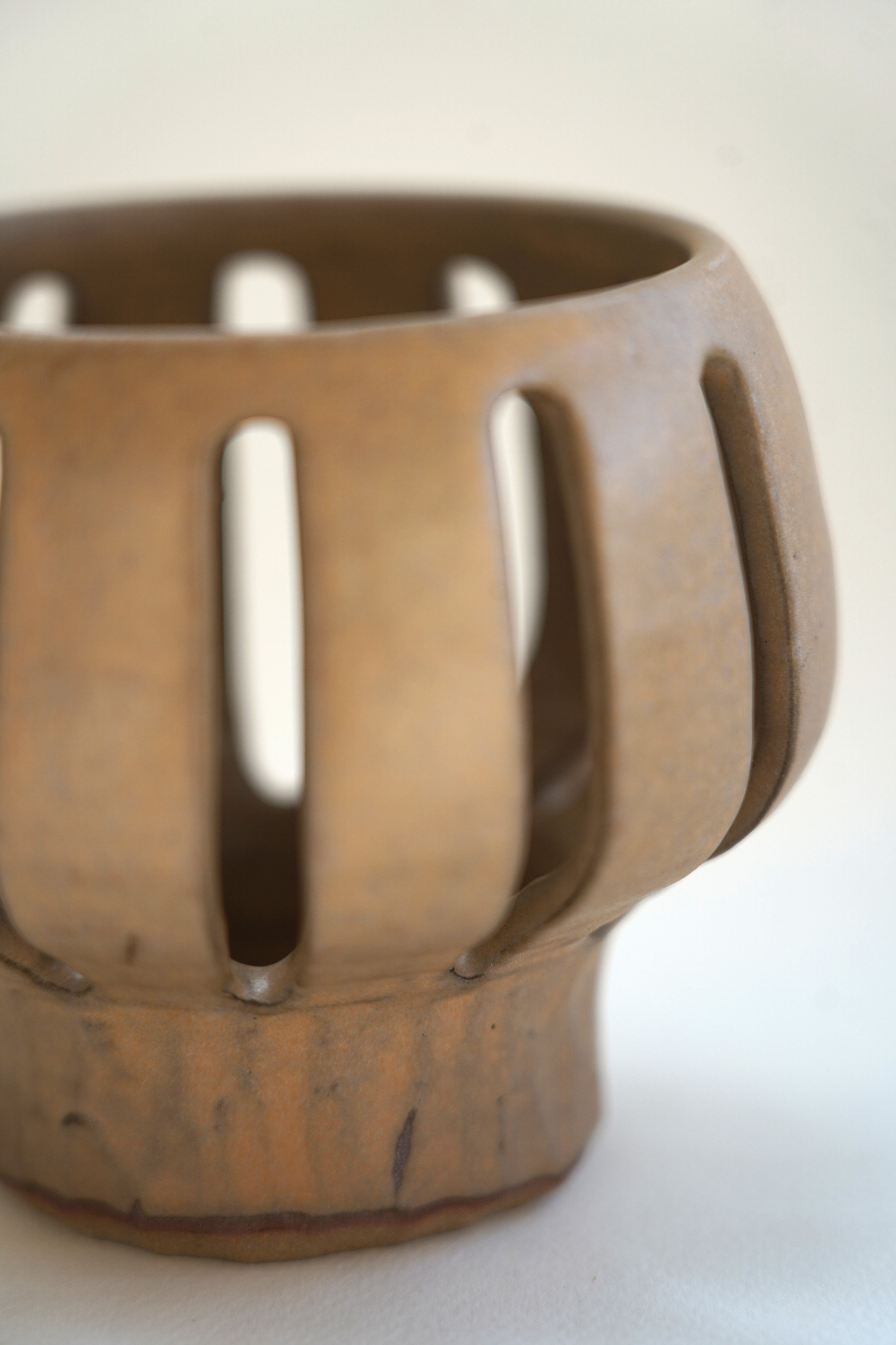 Photophore de Table Beige satiné