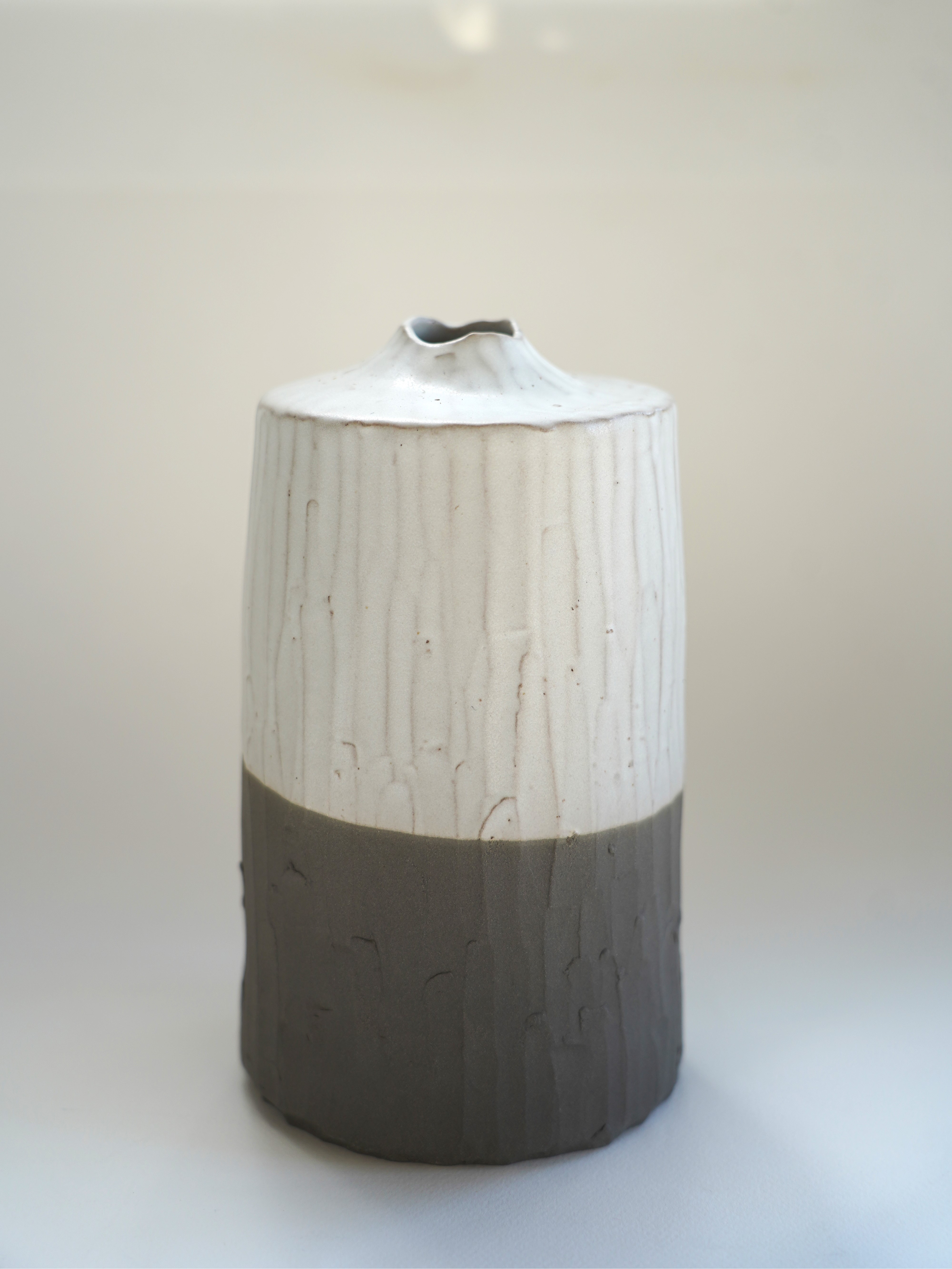 Soliflore Grès gris anthracite blanc satiné
