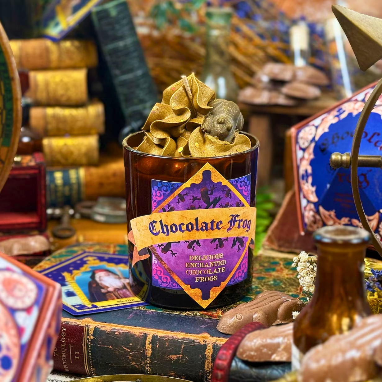 Bougie Grenouille en chocolat
