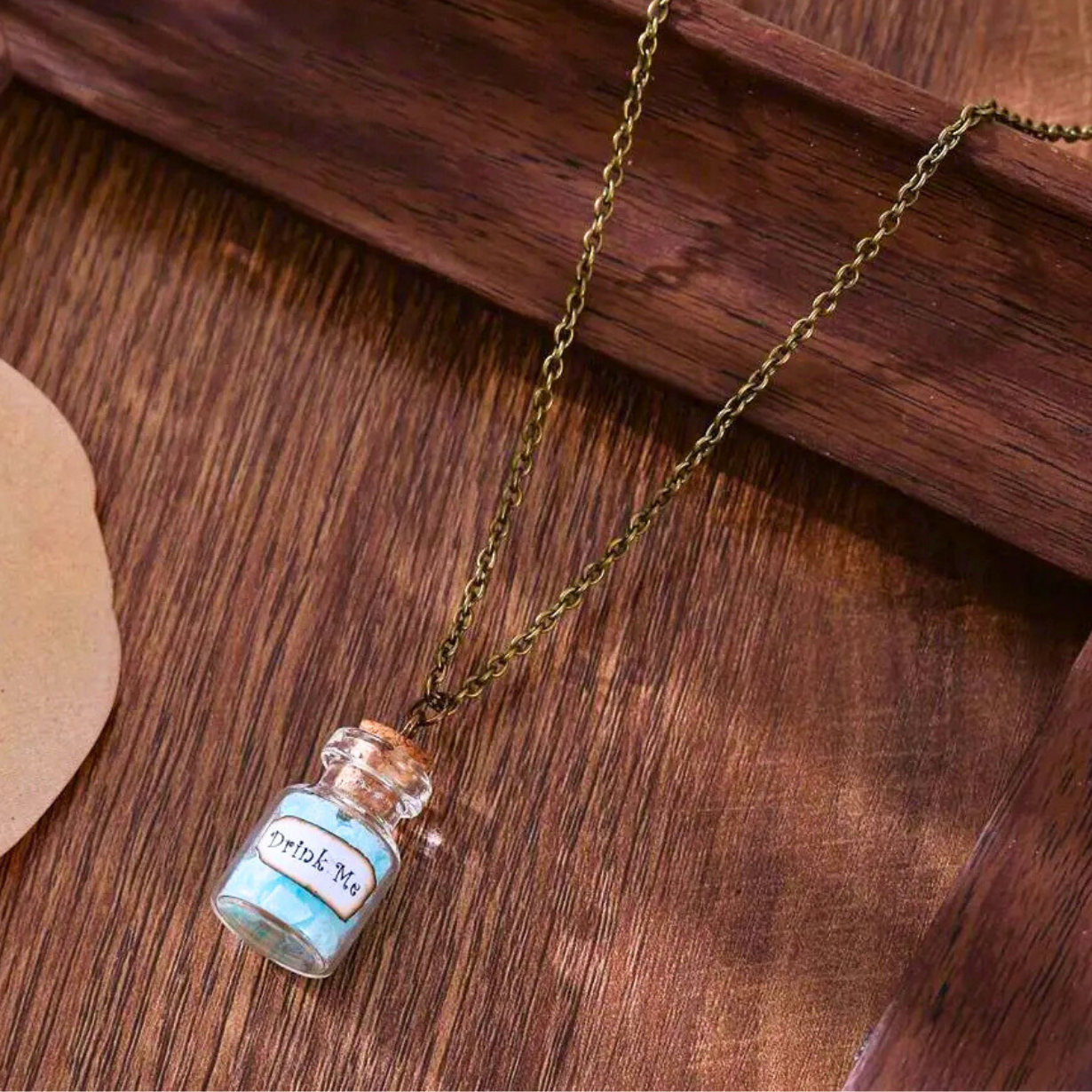 Collier Potion Lumineuse "Drink Me"