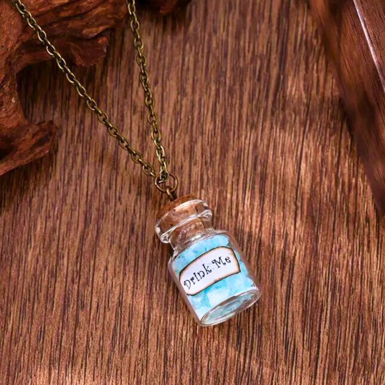 Collier Potion Lumineuse "Drink Me"