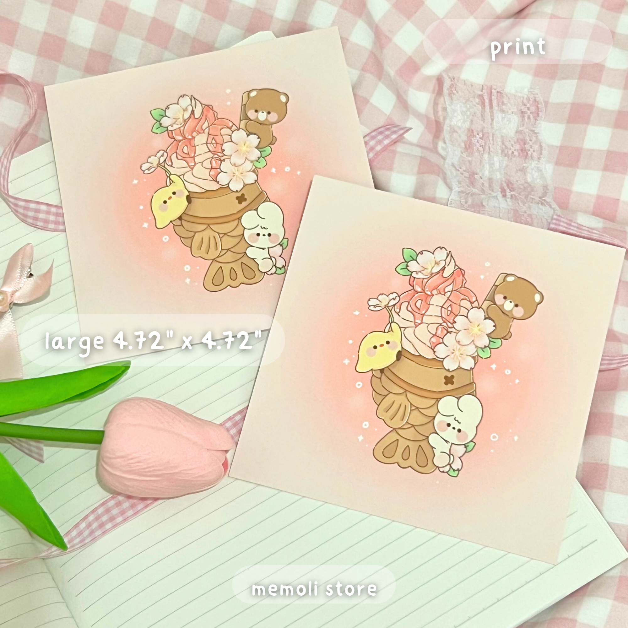 taiyaki ice cream print