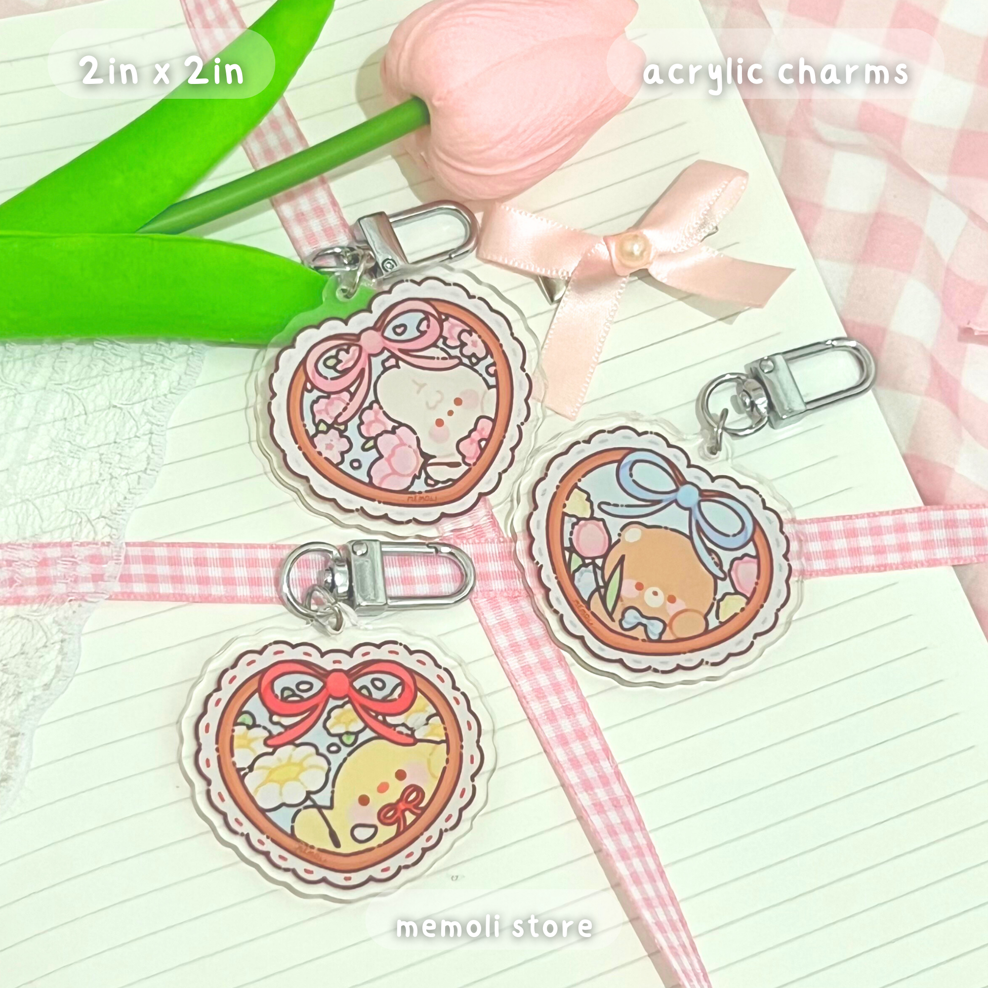 eggie heart frame charm