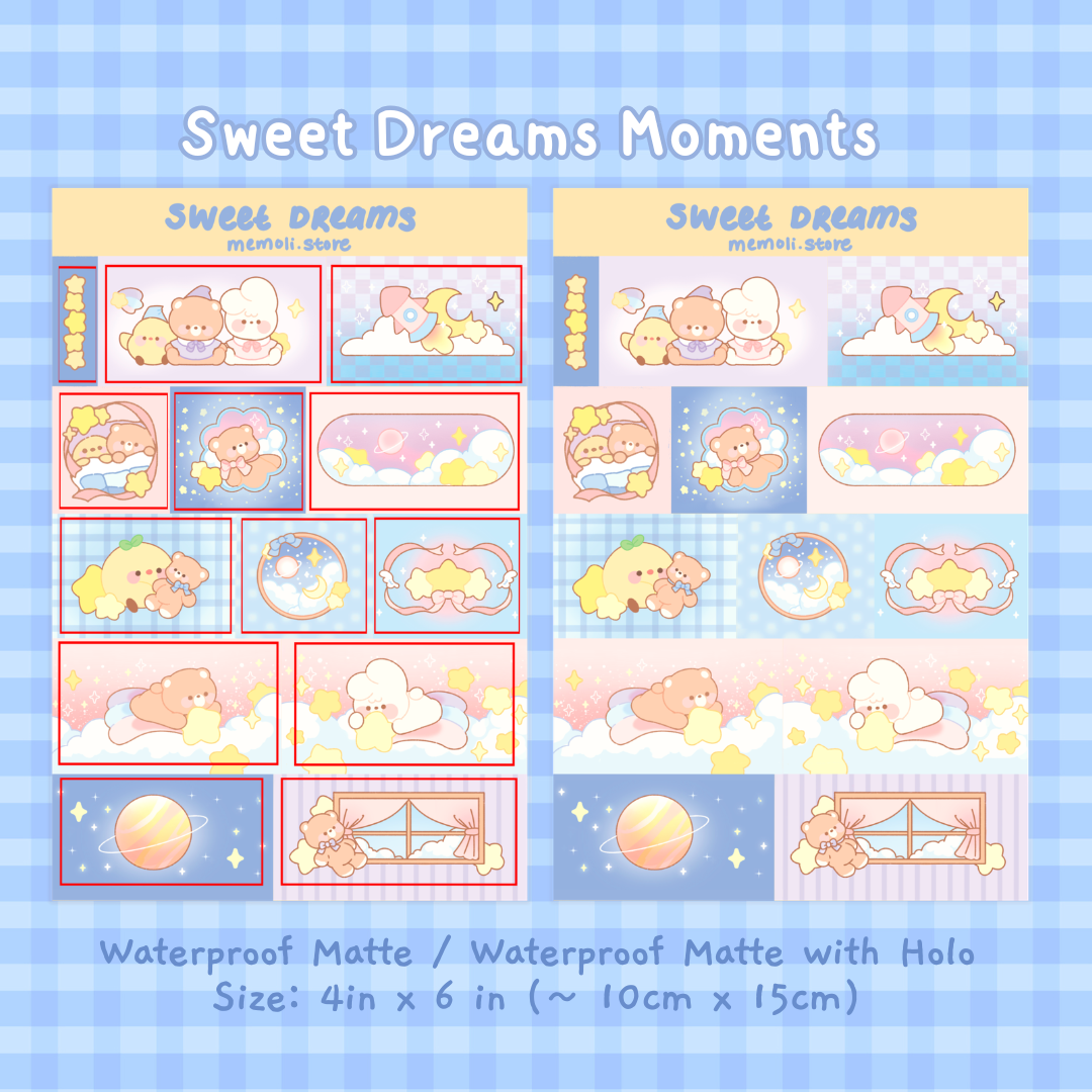 sweet dreams sticker sheet