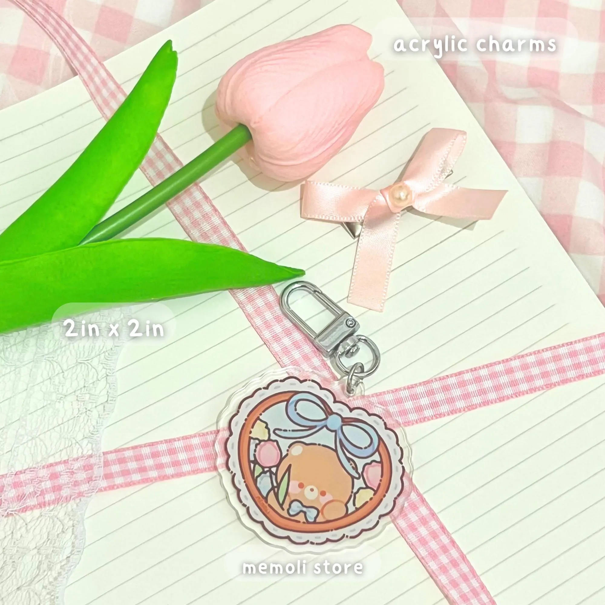 coco heart frame charm
