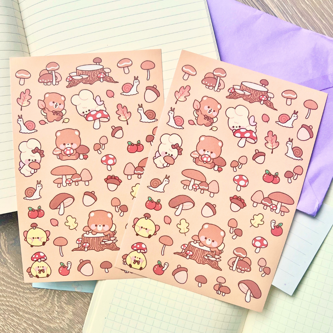 fall foliage sticker sheet