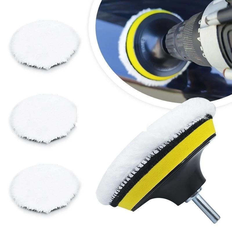 Kit 5 Peças para Polimento 3" Adaptado para Uso em Furadeira