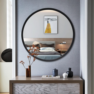 Large round wall mirror