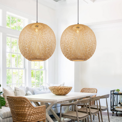 Woven Rattan Pendant Light
