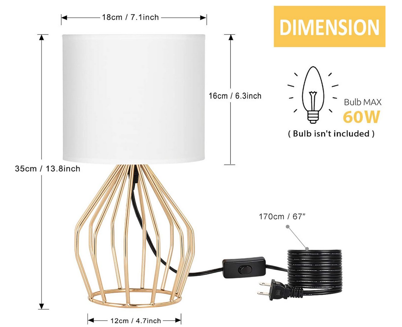 Modern Gold Table Lamp