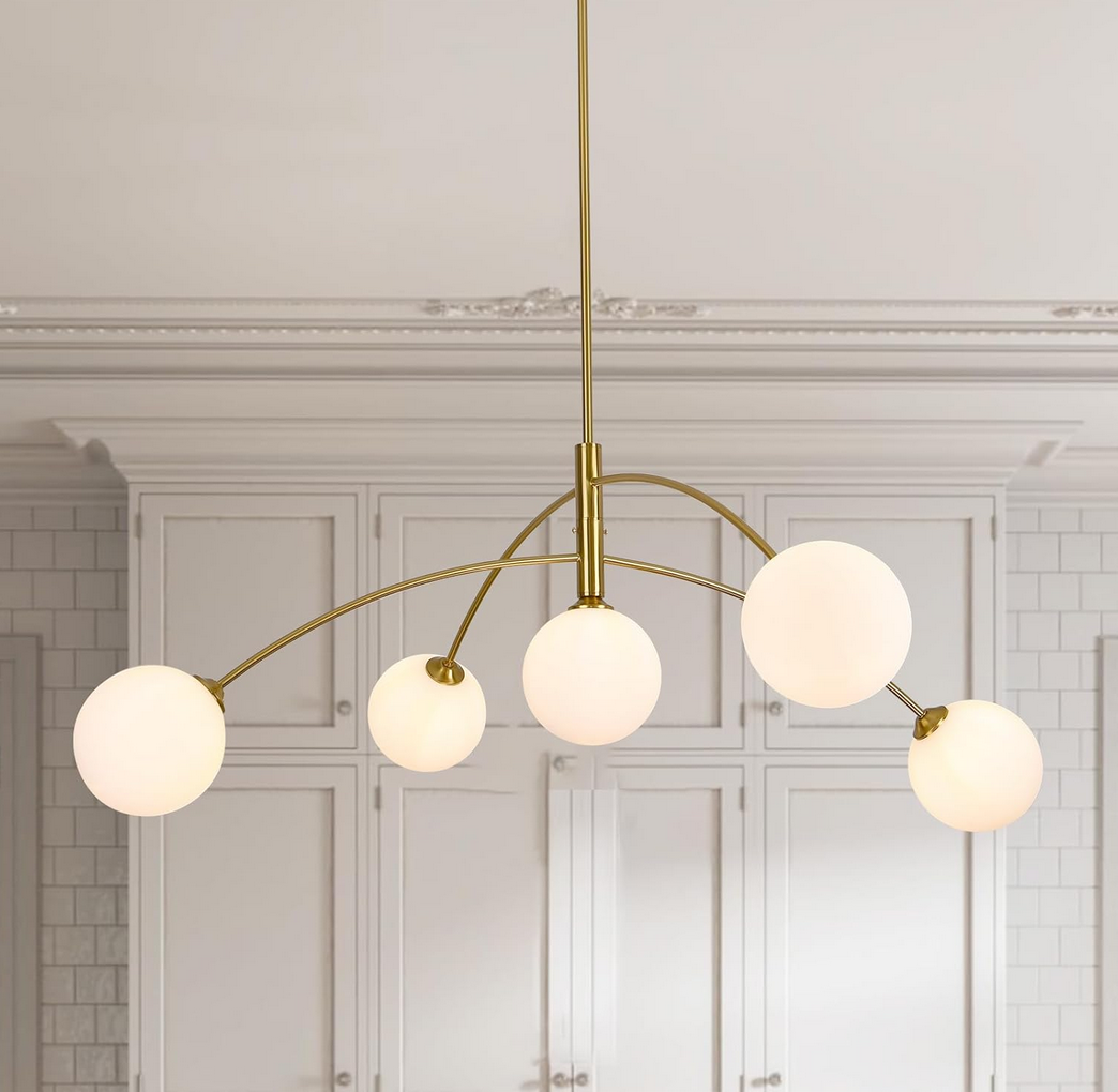 Modern Brass Chandelier