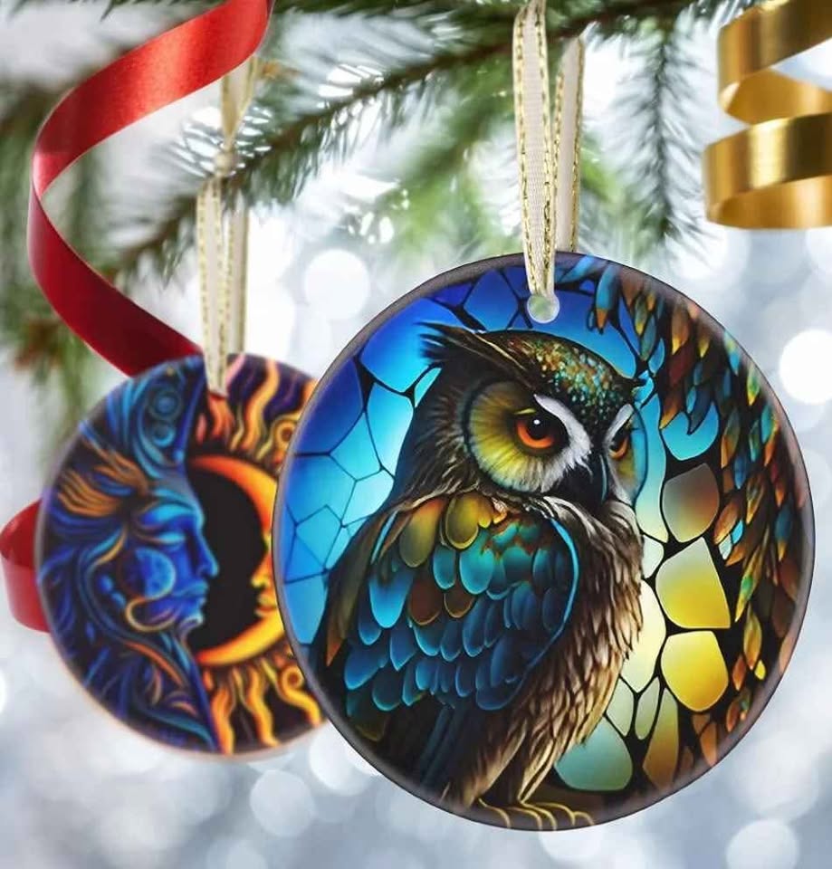 Stained Glass Owl Ornament