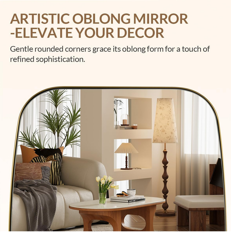 Gold Framed Bathroom Mirror 40x24