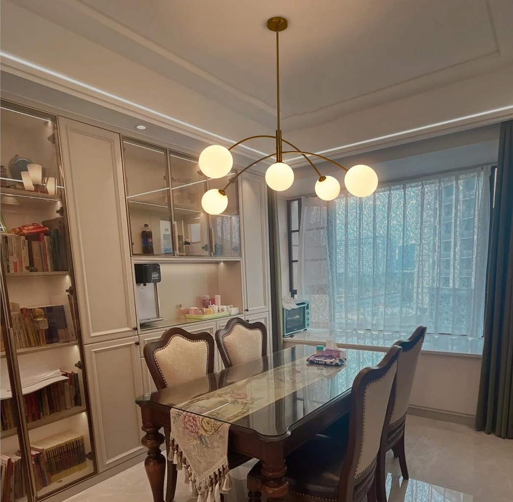 Modern Brass Chandelier