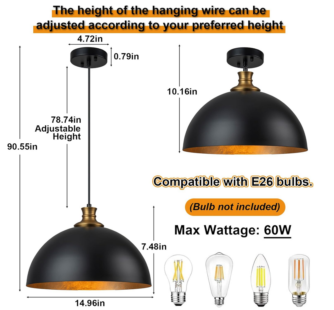 Modern Dome Pendant Light