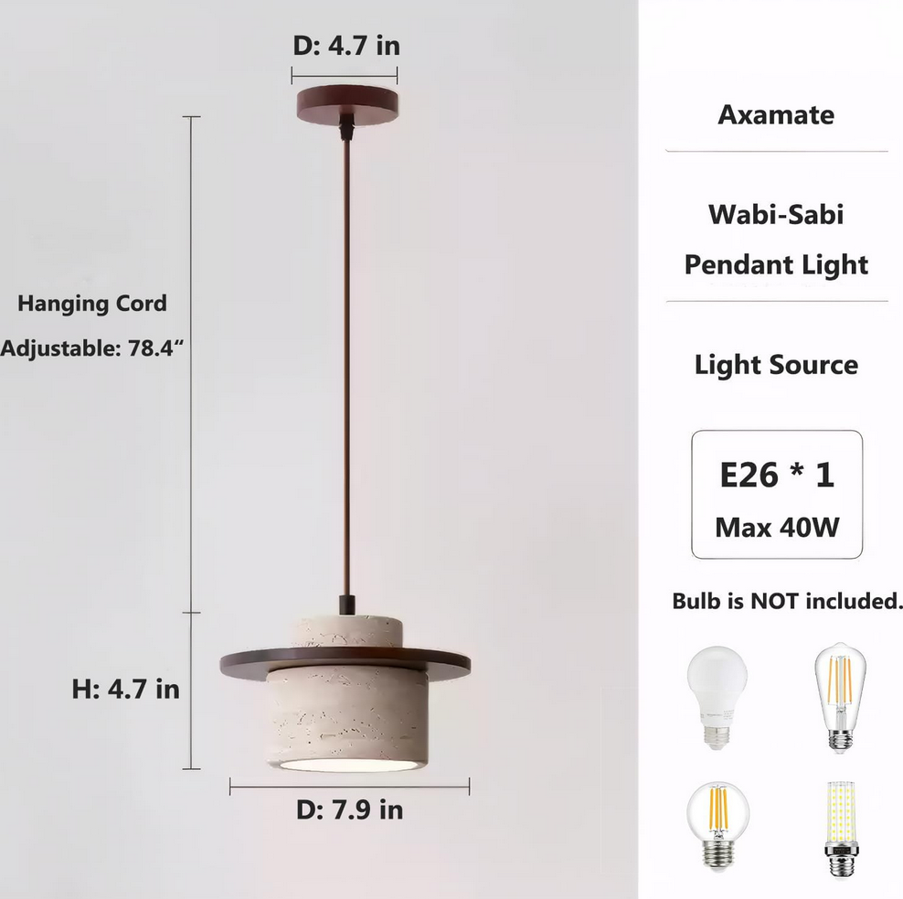 Modern Stone Pendant Light