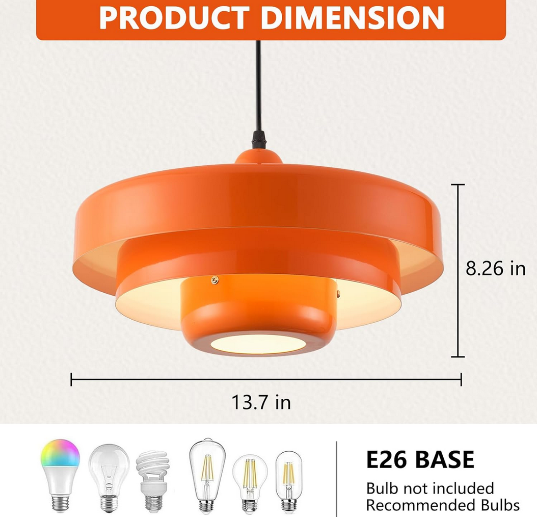 Modern Orange Pendant Light