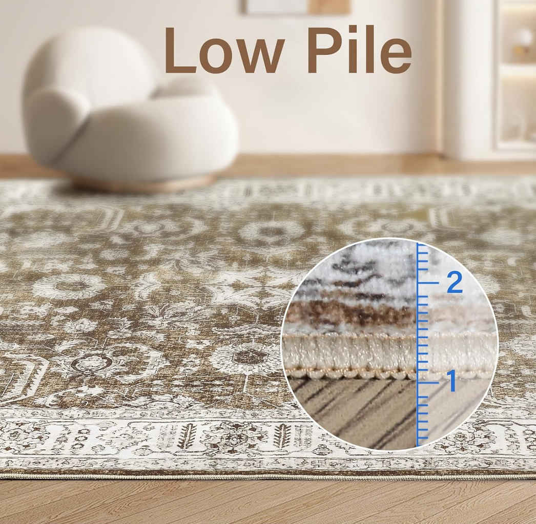 Elegant Persian Style Area Machine Washable Rug 9x12