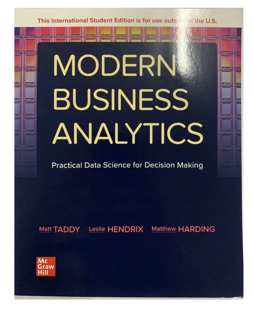 Modern Business Analytics ISE Paperback – January 1, 2022