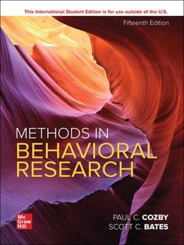 Methods in Behavioral Research ISE Paperback