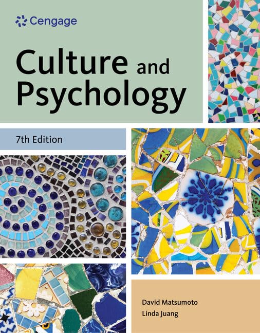 Culture and Psychology 7th Edition 