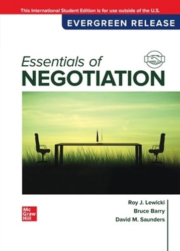 Essentials of Negotiation: 2024 Release ISE Paperback 