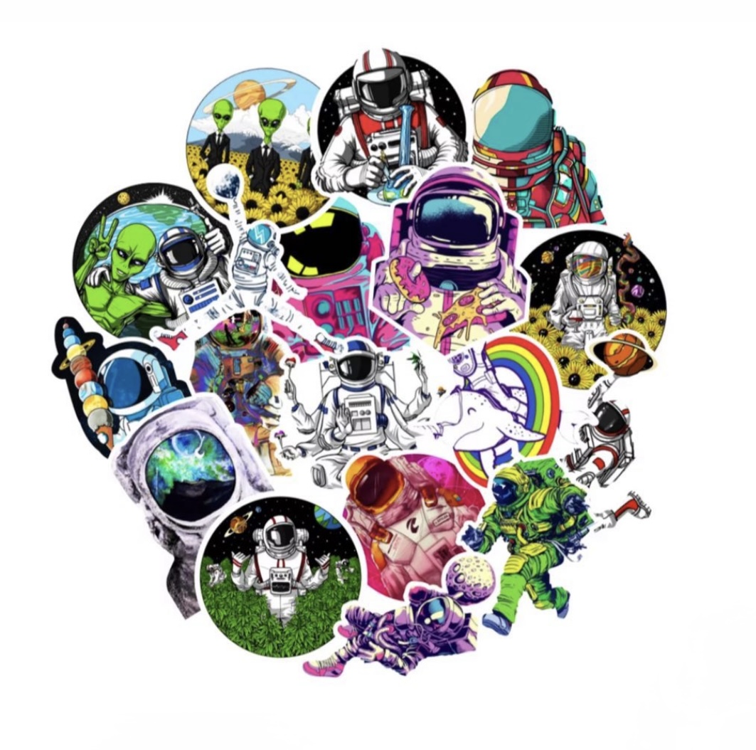 Astronaut stickers (10 pcs)