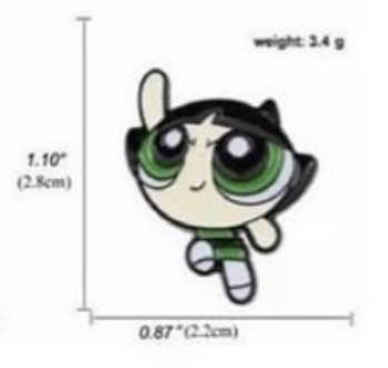 The powerpuff girls pins