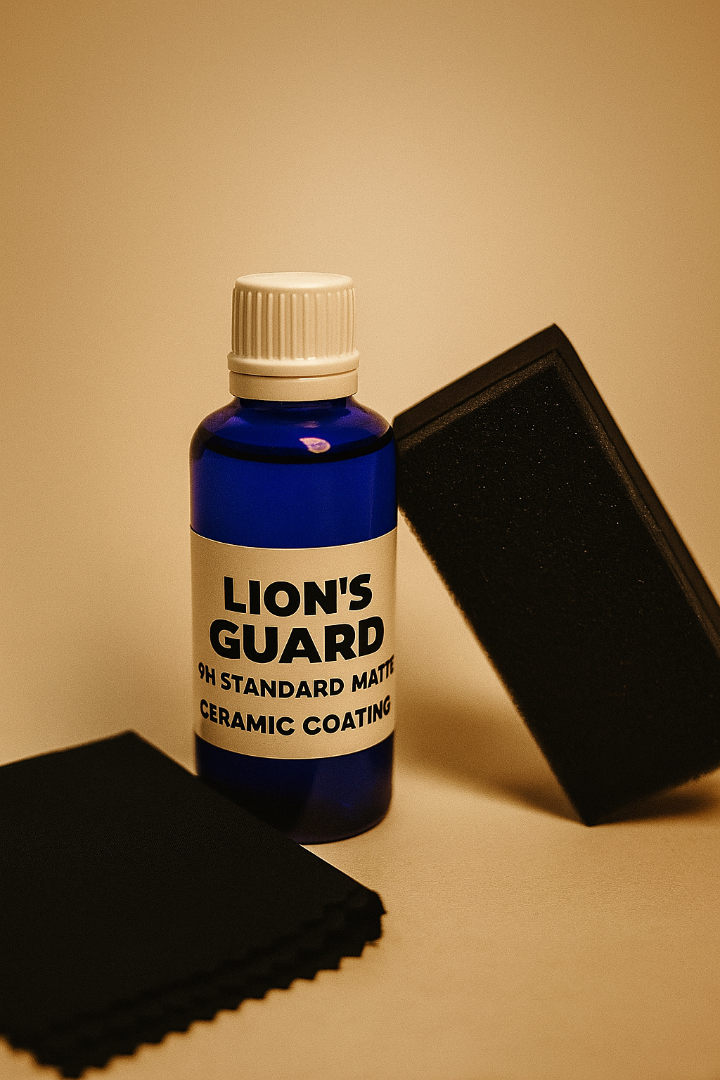 9H STANDARD LION'S GUARD Ceramic Coating 50ML + Free applicatior pad & squid cloth