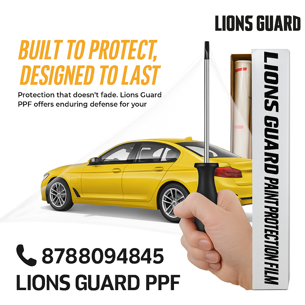 LionsGuard 3 Years Paint Protection Film (PPF) – with 3 Year Glue Warranty