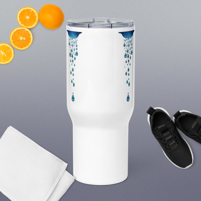 Travel mug with a handle