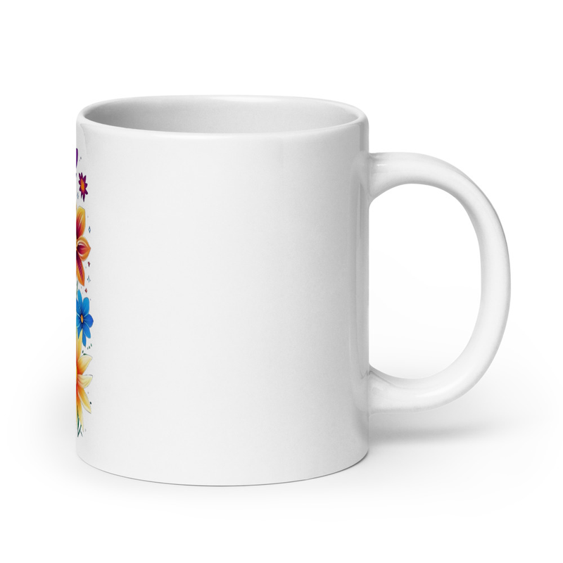 White glossy mug