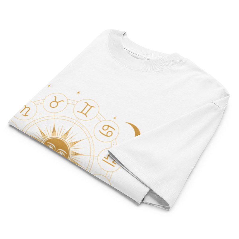 Unisex organic oversized high neck t-shirt