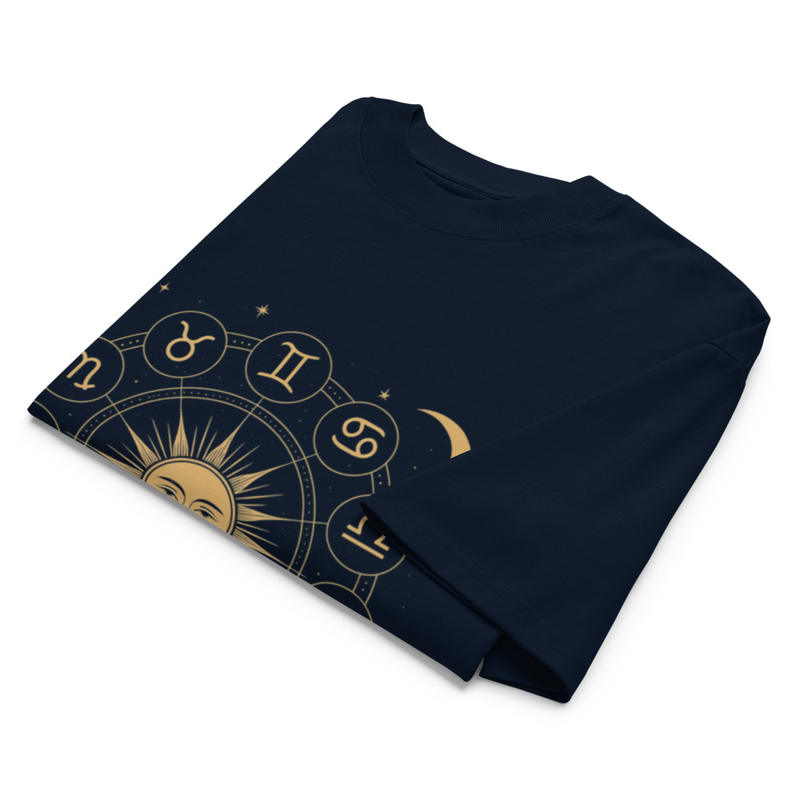 Unisex organic oversized high neck t-shirt