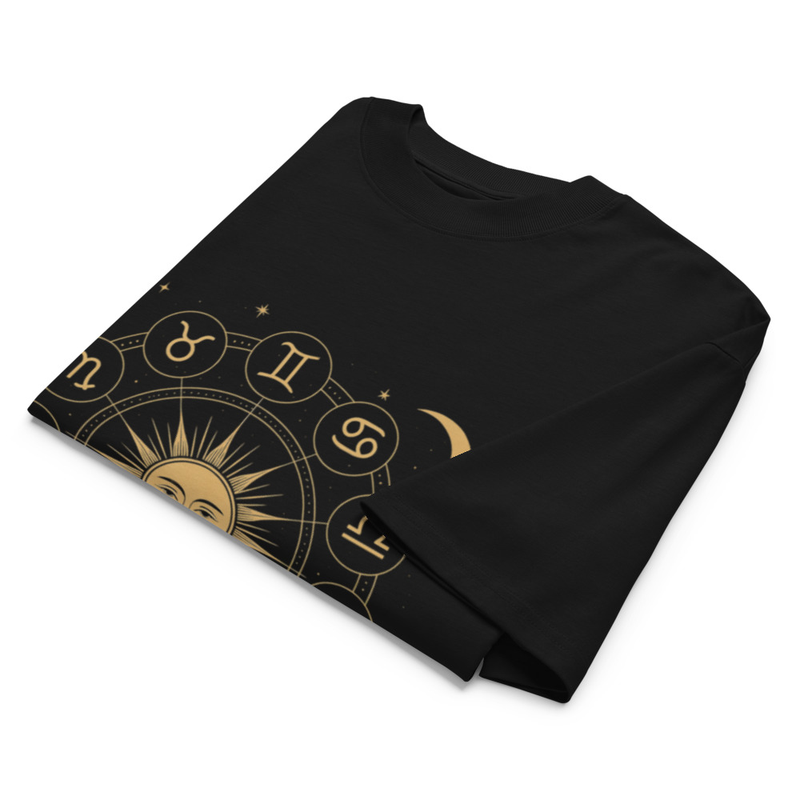 Unisex organic oversized high neck t-shirt