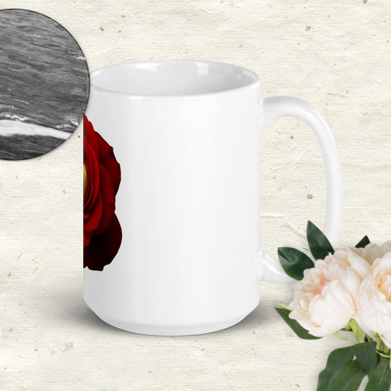 White glossy mug