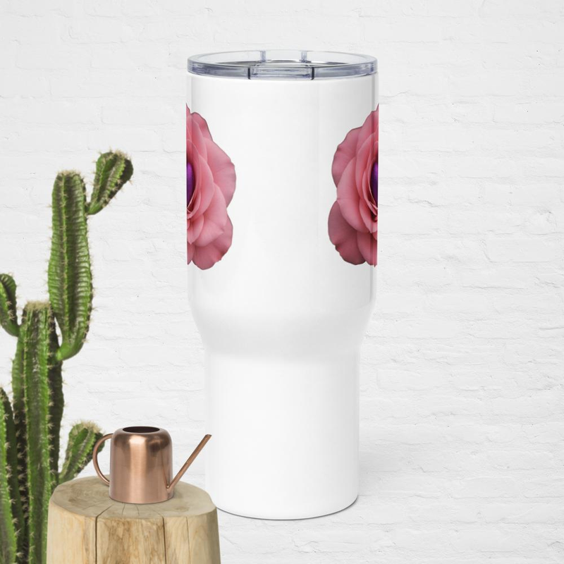 Travel mug with a handle