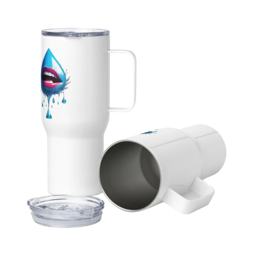 Travel mug with a handle