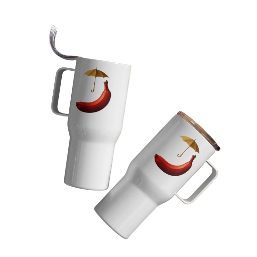 Travel mug with a handle