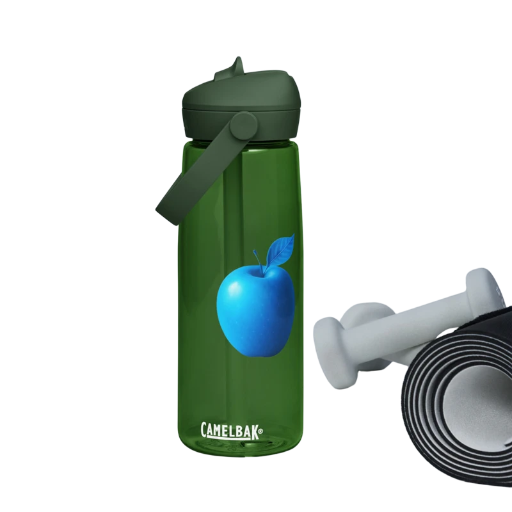 Flip straw water bottle